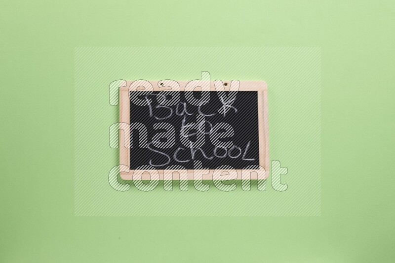 A blackboard on green background
