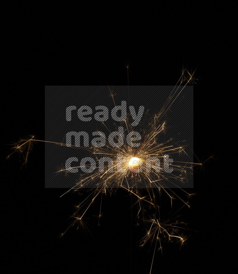 Sparkler candle isolated on black background