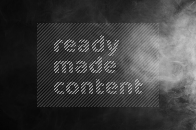 White smoke isolated on black background