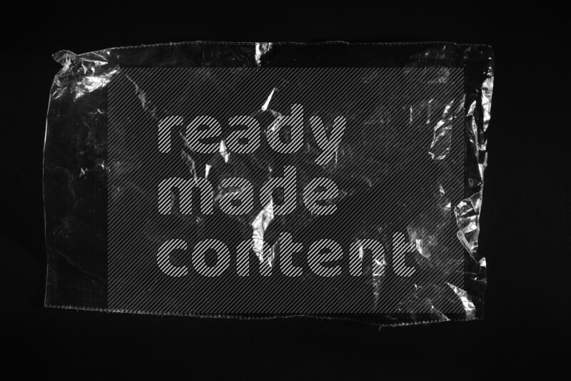 Transparent plastic textures on black background