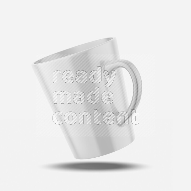 Ceramic glossy mug mockup isolated on white background 3d rendering