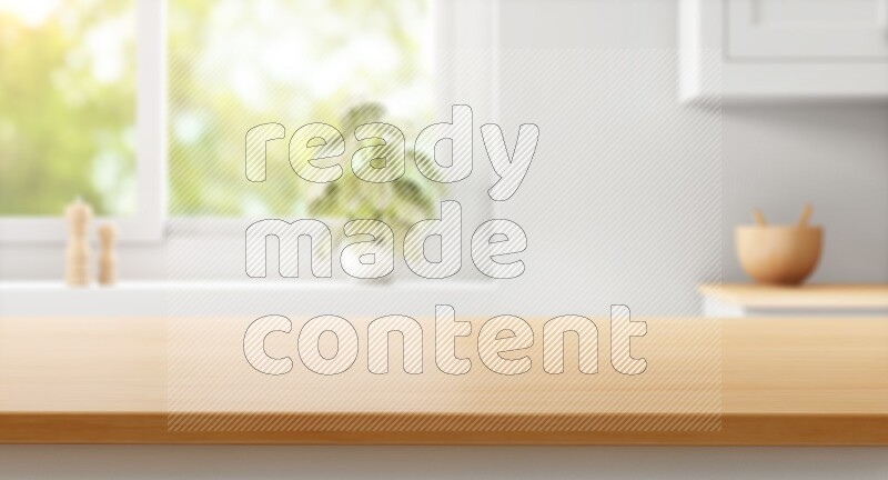 Kitchen tabletop with kitchen view