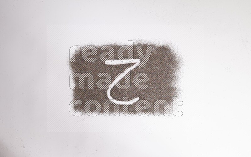 Arabic alphabets written with glitter on white background