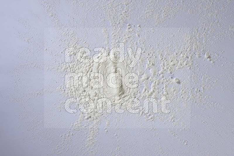 white powder on white background