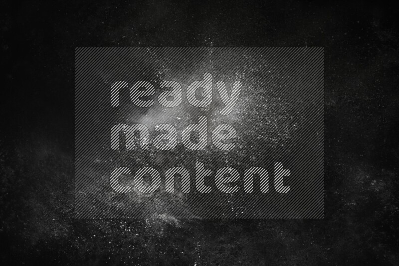 White powder explosion on black background