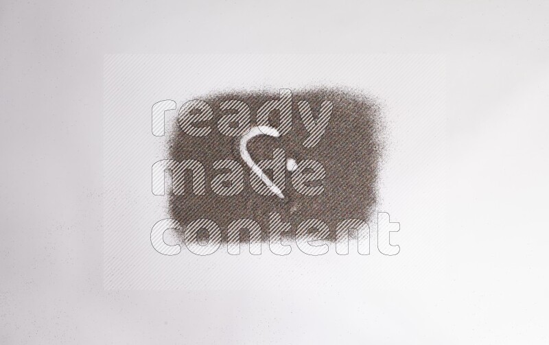 Arabic numbers written with glitter on white background