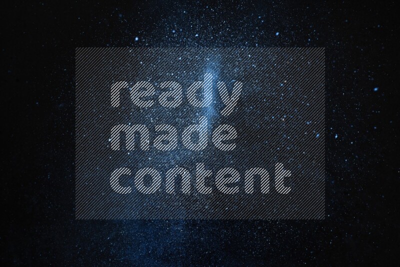 Blue powder explosion on black background