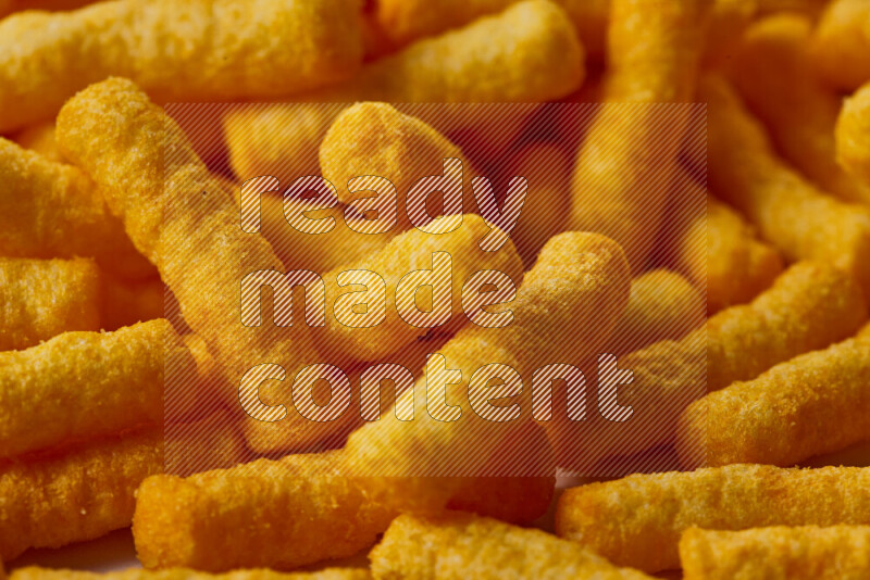 Puffs snacks on white background