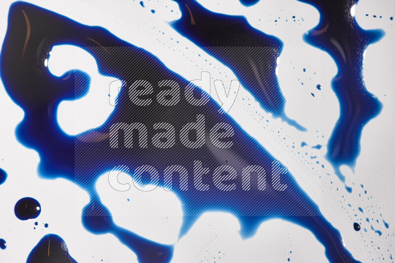 Close-ups of abstract blue paint texture in different shapes