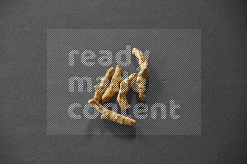 Turmeric on a black flooring