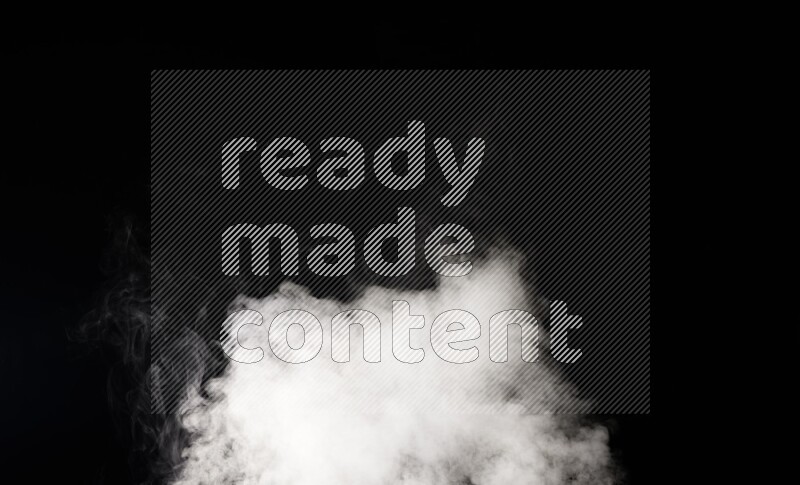 irregular white smoke on black background.