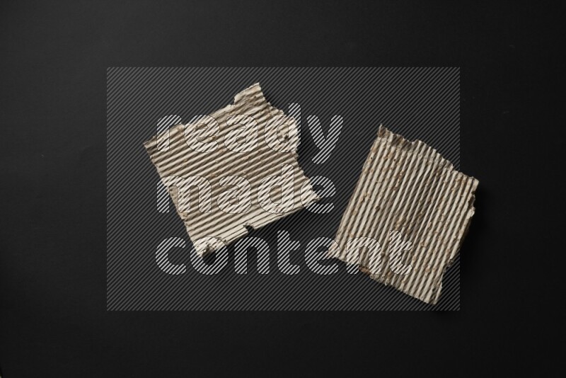 Cardboard on black background