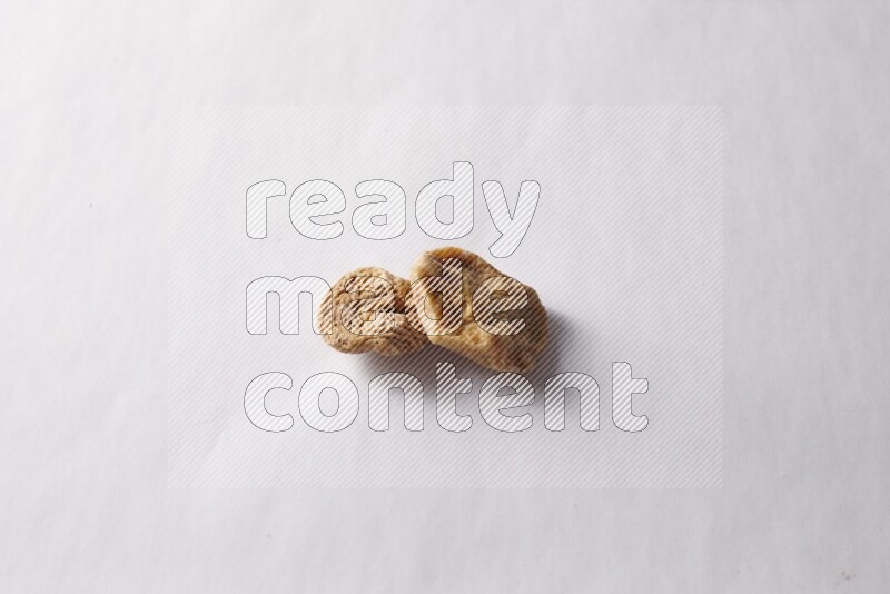 Dried figs on white background