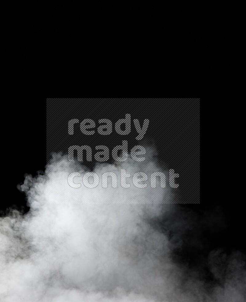 irregular white smoke on black background.