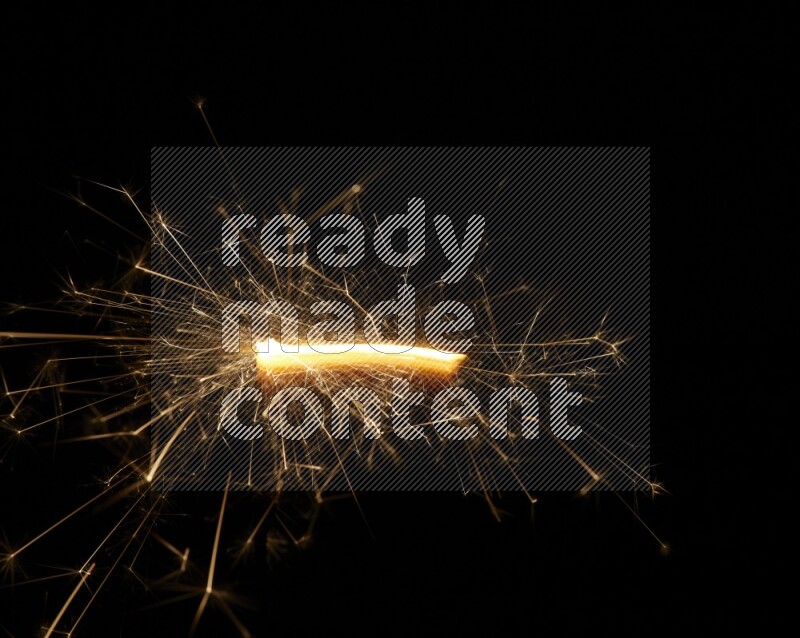 Sparkler candle isolated on black background