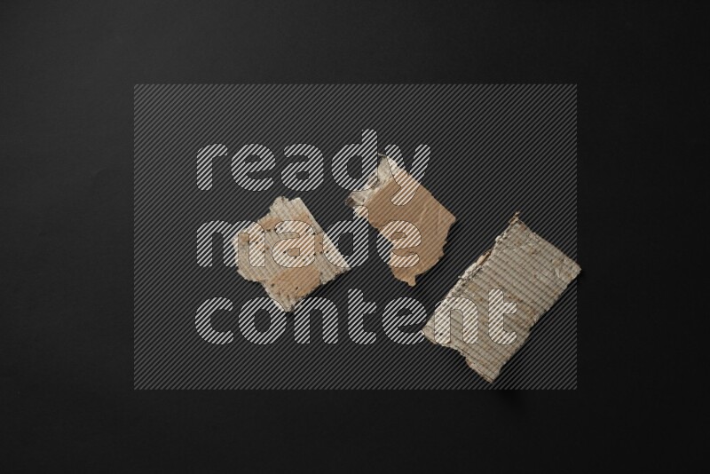 Cardboard on black background