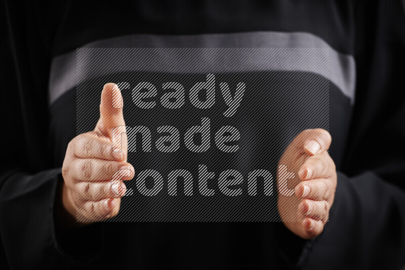 Woman hands gesturing sign language