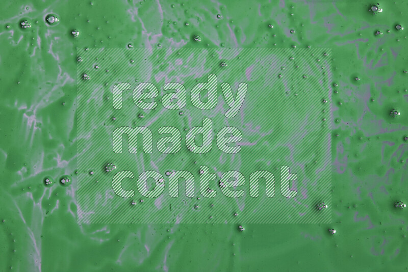 Close-ups of abstract green paint texture in different shapes