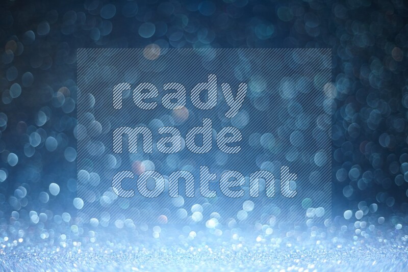 Blue glittery bokeh background