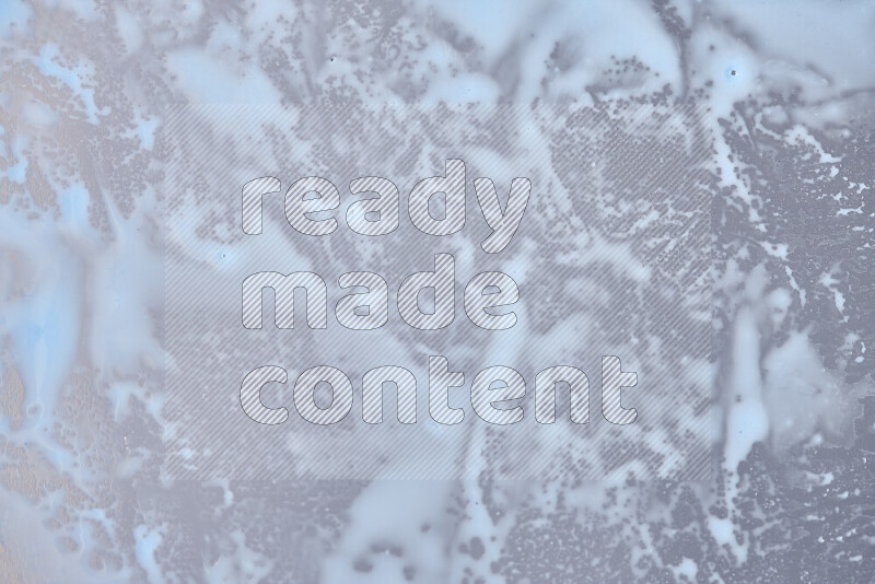 Close-ups of abstract blue paint texture in different shapes