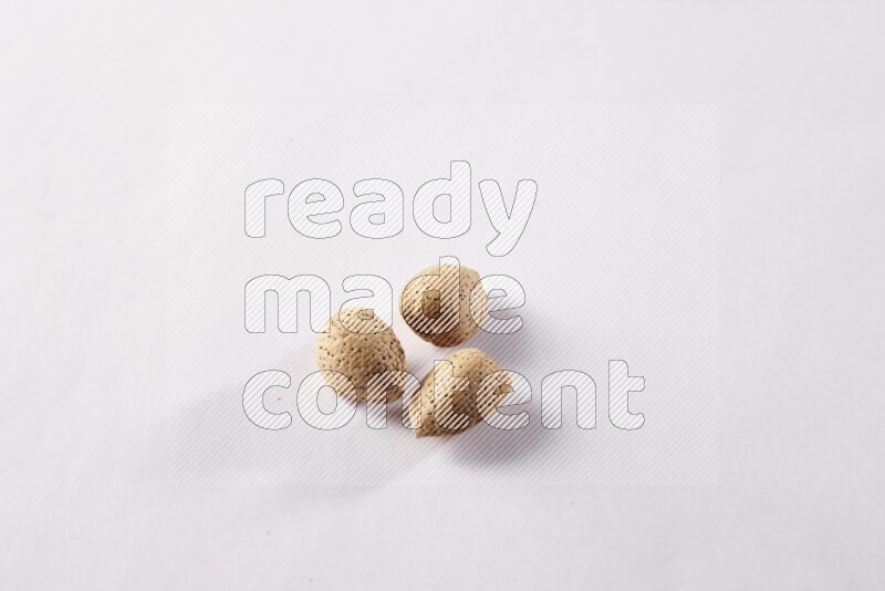 Almonds on white background