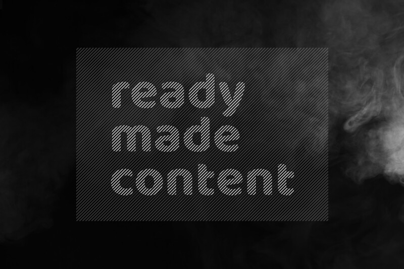 White smoke isolated on black background