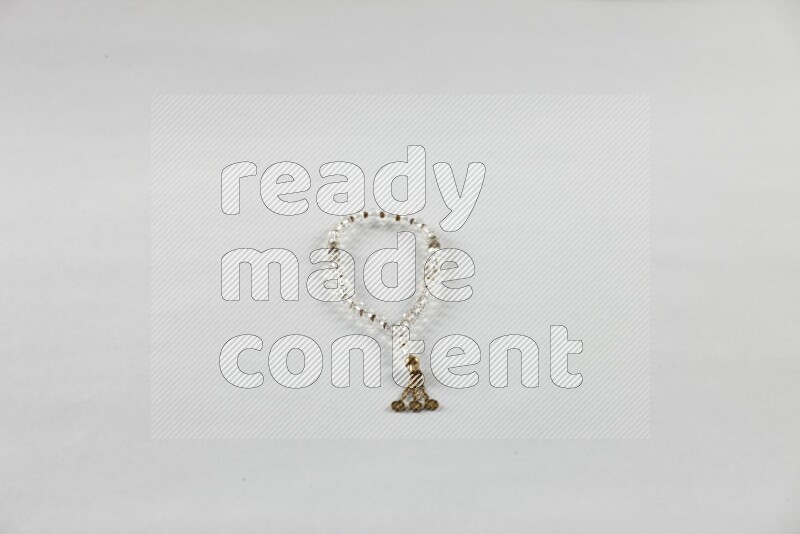 A prayer beads placed on white background