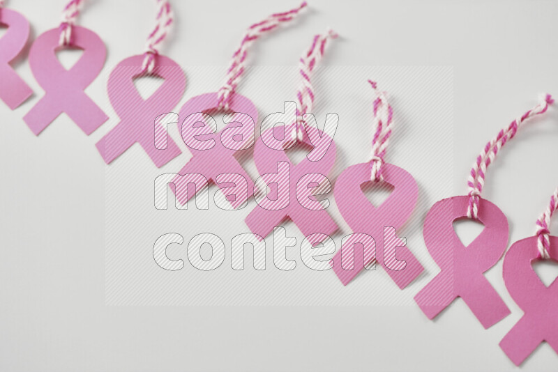 Cancer awareness signs on white background
