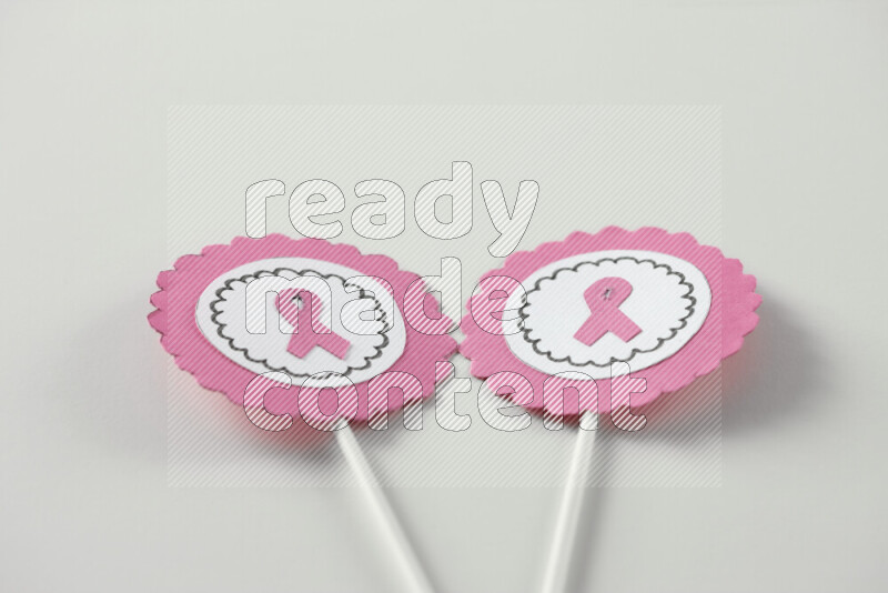 Cancer awareness signs on white background