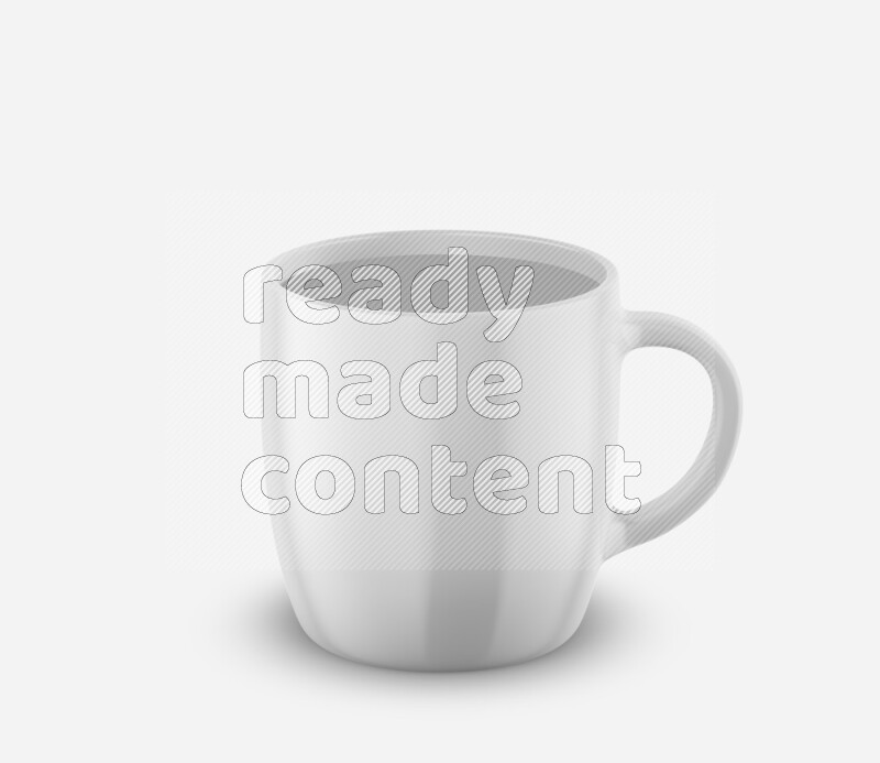 Ceramic glossy mug mockup isolated on white background 3d rendering
