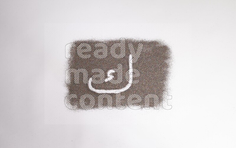 Arabic alphabets written with glitter on white background