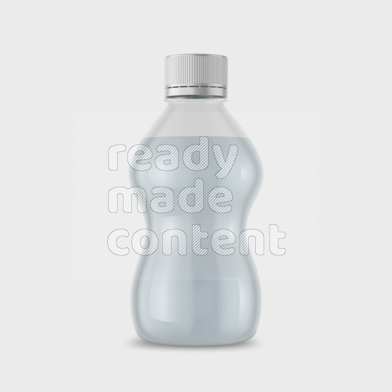 Plastic bottle mockup without label isolated on white background 3d rendering