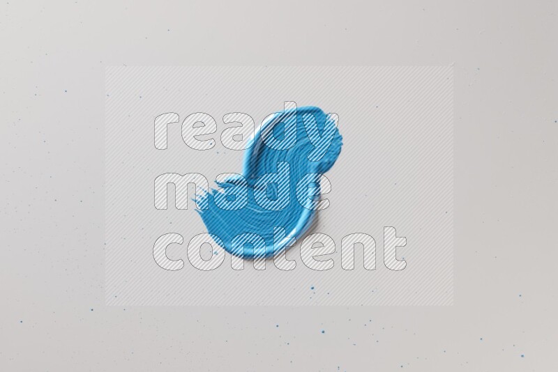 A single blue S curved brush stroke on a white background