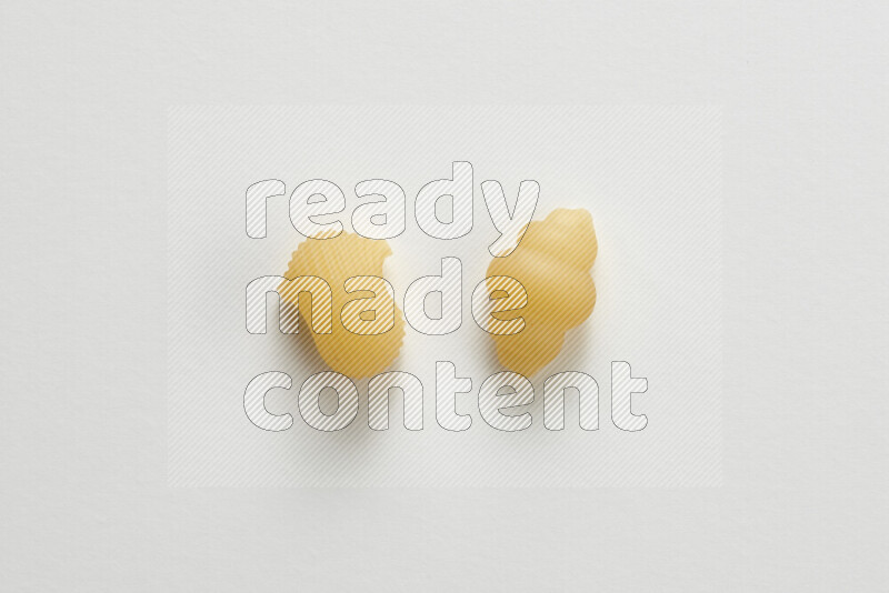 Different pasta types on white background