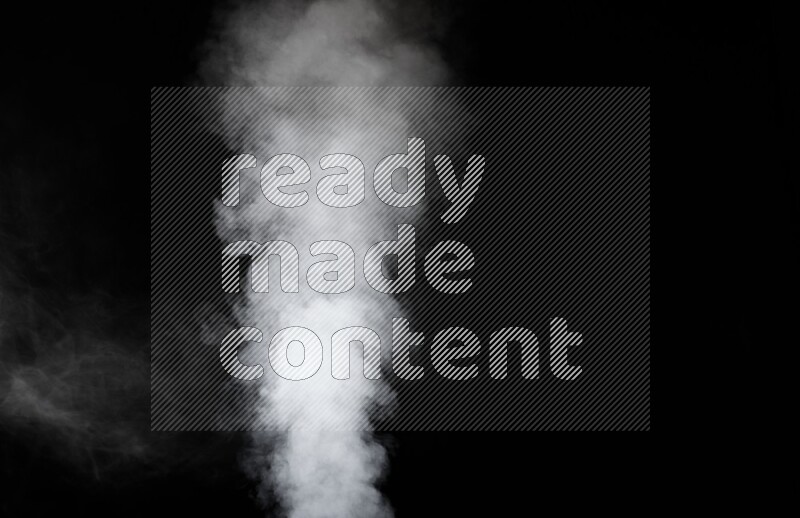 irregular white smoke on black background.