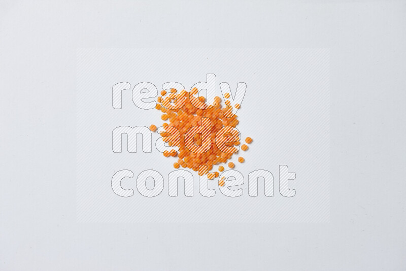 Lentils on white background