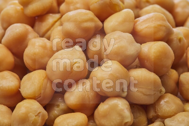 Boiled chickpeas on white background