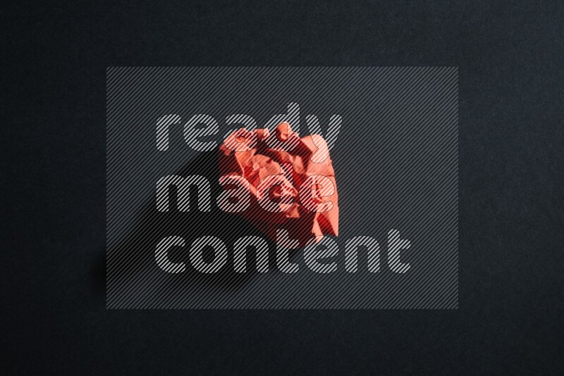 White paper sheet on black background