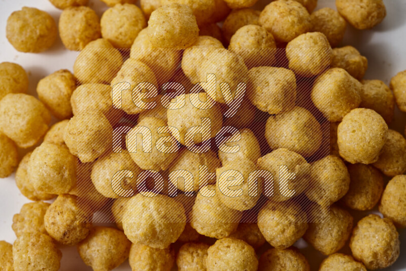 Puffs snacks on white background
