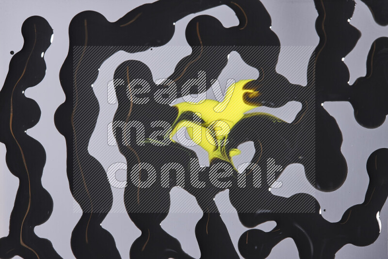Abstract colorful background with mixed of yellow and black paint colors