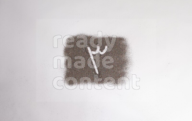 Arabic numbers written with glitter on white background