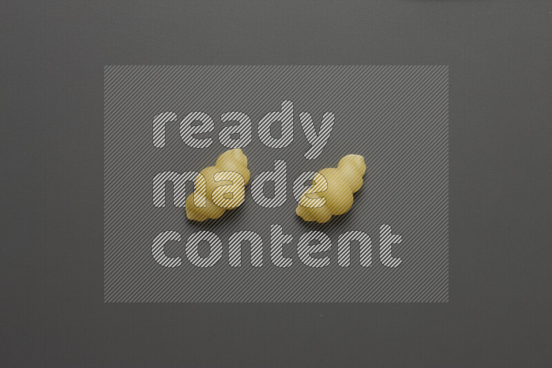 Snails pasta on grey background