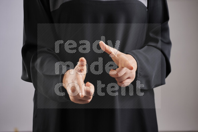Woman hands gesturing sign language
