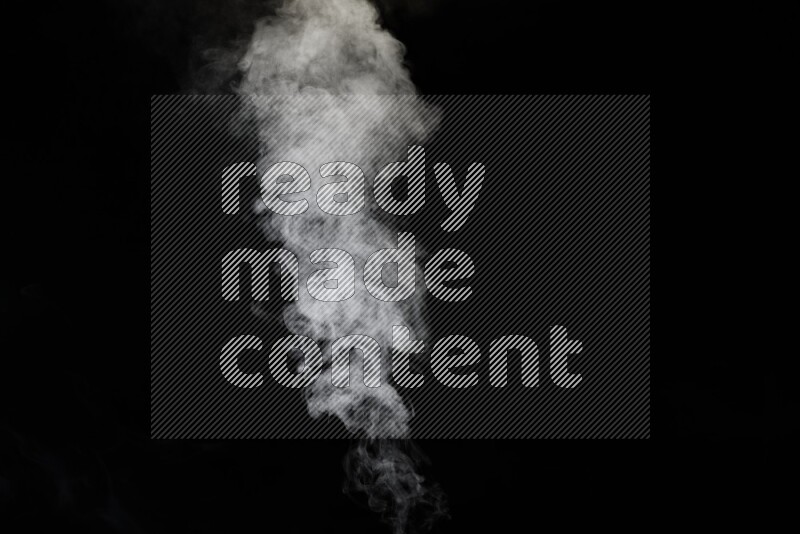 irregular white smoke on black background.