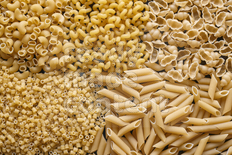 5 types of pasta filling the frame