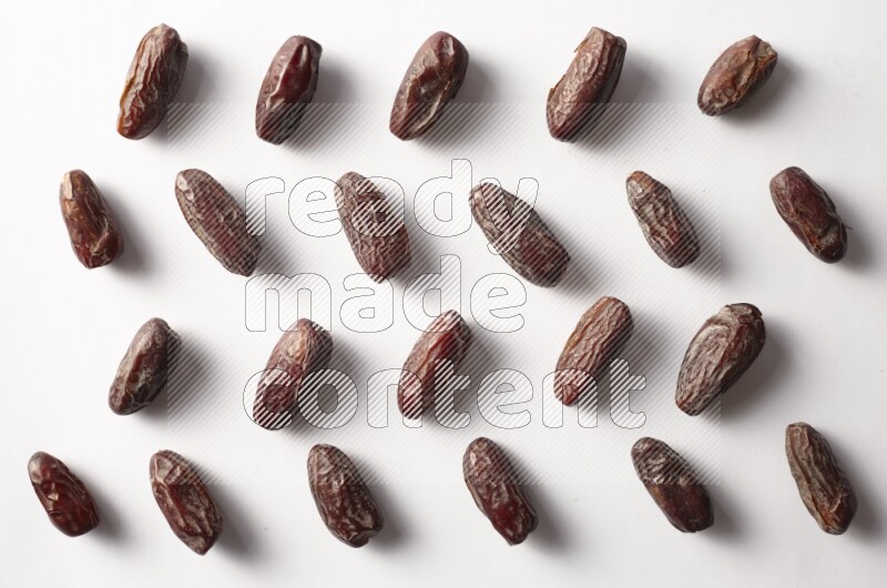 Dates on white background