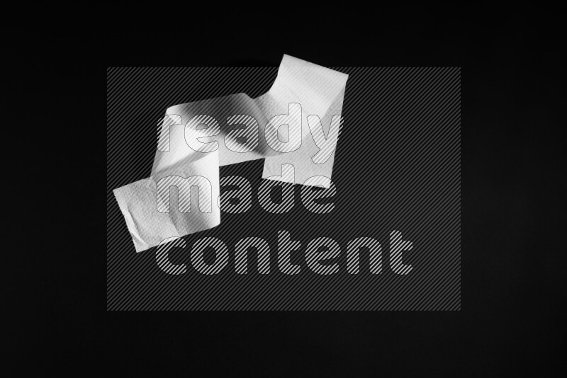 Tissue paper on black background