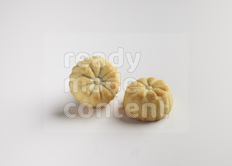 Two Pieces of Maamoul direct on white background