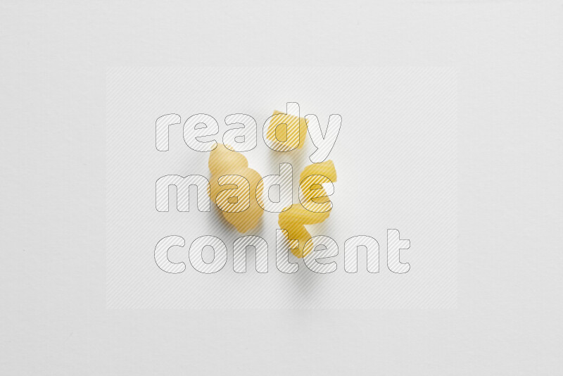 Different pasta types on white background